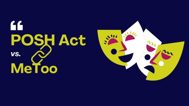 PoSH Act versus MeToo, illustrated with theatre masks