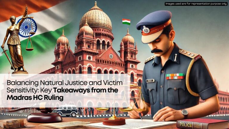 Illustration accompanying a Madras High Court ruling on natural justice and sensitivity in PoSH investigations