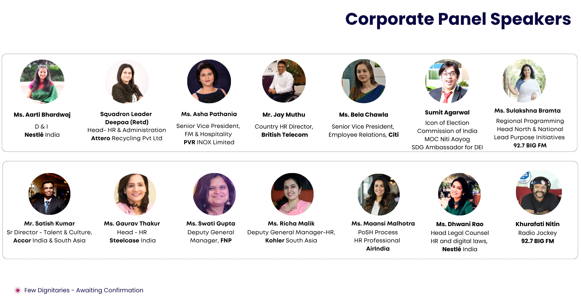Corporate Speaker Panel of 4th National Posh Conclave 2026